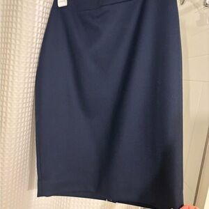 J. Crew navy lightweight wool pencil skirt